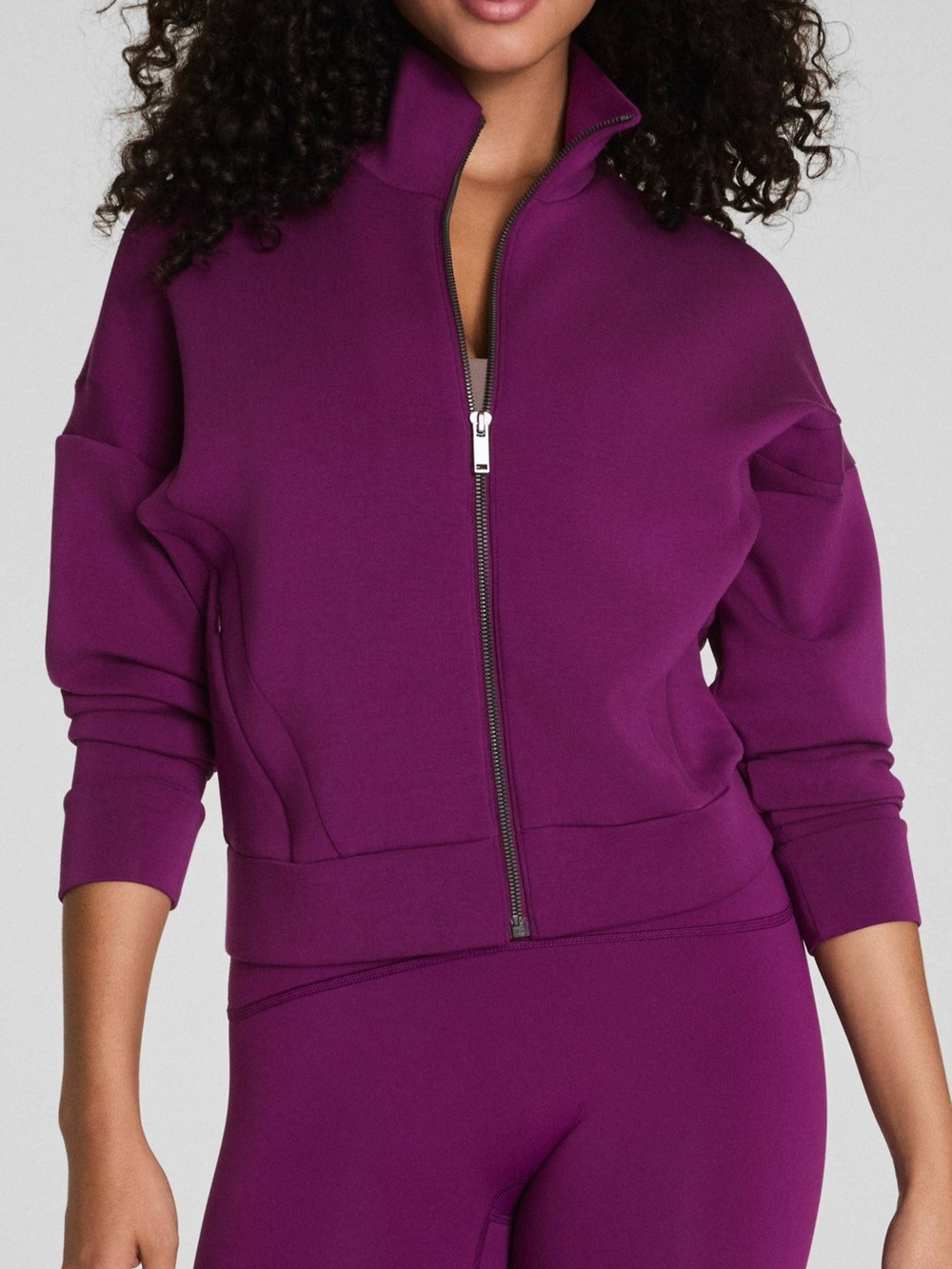 SPANX AirEssentials Track Jacket Snapdragon Size Small NWT Soft Luxe Zip Jacket